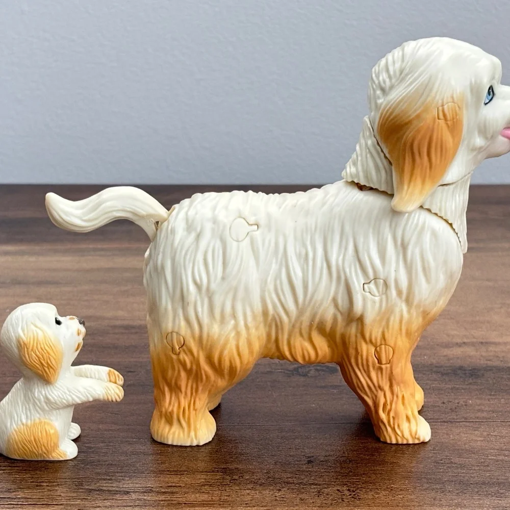 BARBIE Clean Up Pup Playset Dog TIKA Mom Puppy Magnetic Color Changing Dogs SET